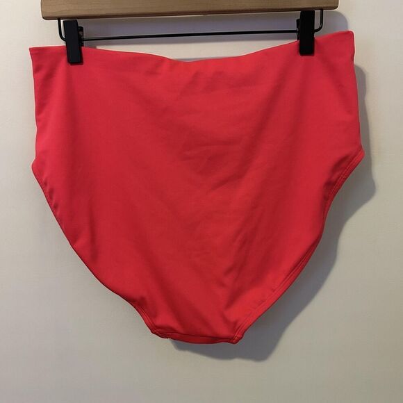 AquaShape Tankini Swimsuit Womens XL Red Draped Top High Waist Bottom Set - Picture 14 of 15